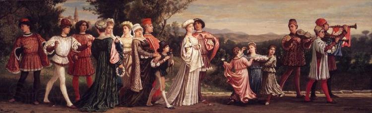 Elihu Vedder Wedding Procession France oil painting art